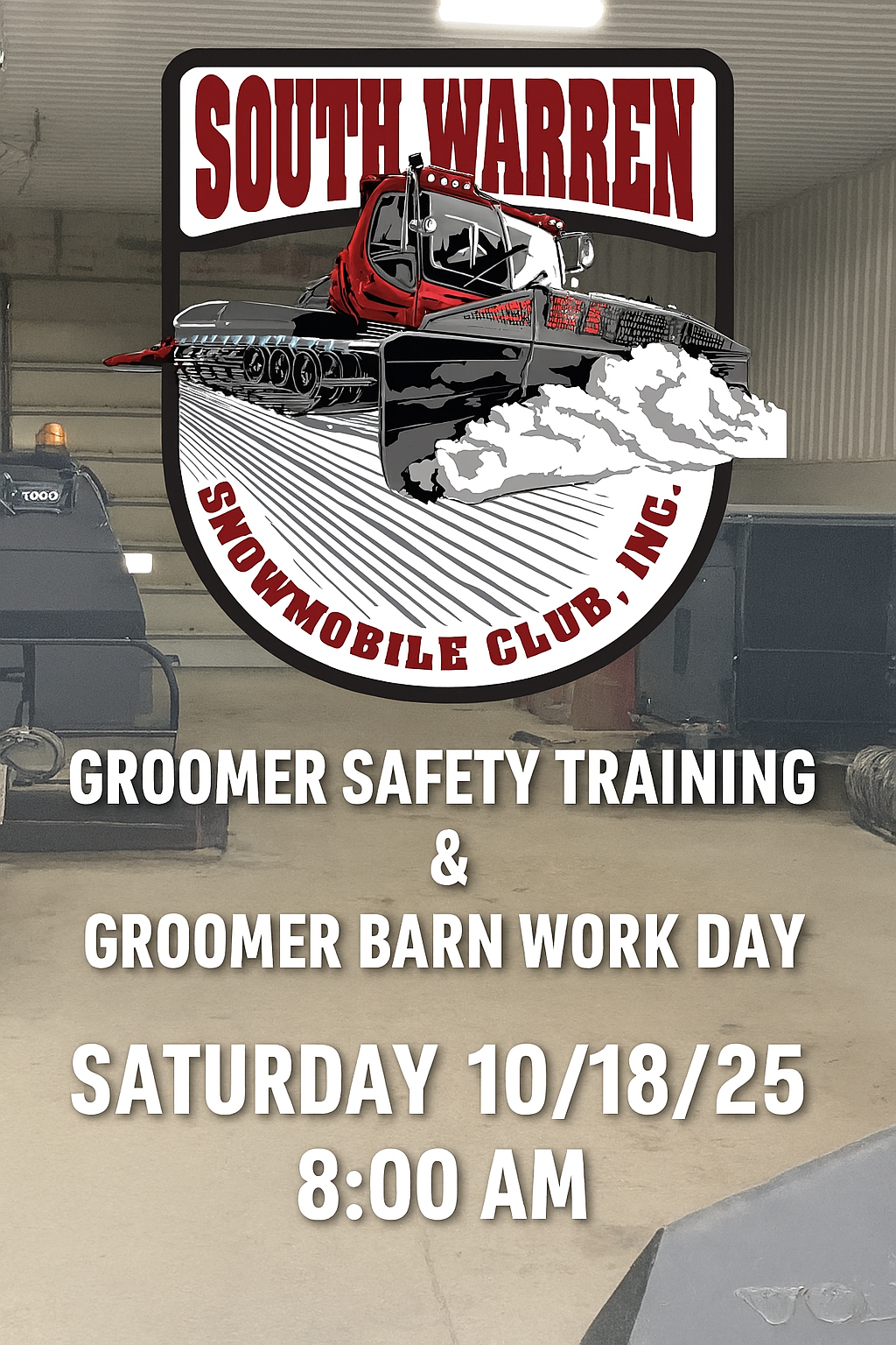Groomer safety training and barn prep